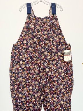 NWT Hedgehog Mushrooms Duluth XXL x31” Heirloom Gardening Bib Overalls Dusk Blue